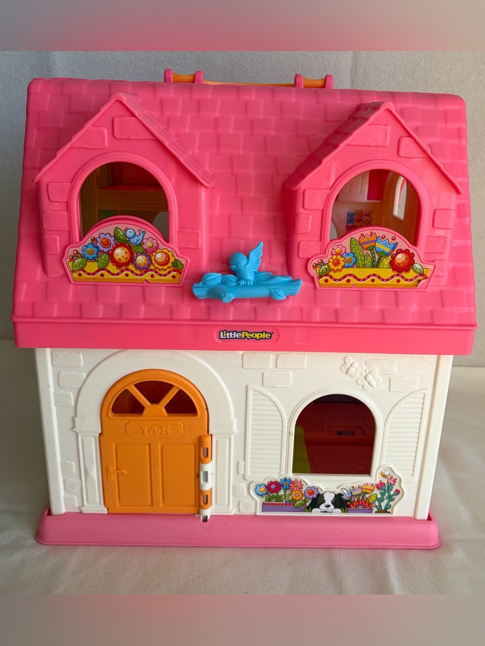 Fisher-Price Little People 2015 Surprise and Sounds Pink Folding Dollhouse